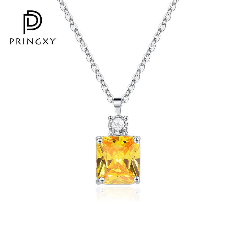 PRINGXY 925 Sterling Silver Topaz Necklace Zirconia Necklace Ladies Light Luxury Zircon Rock Sugar Clavicle Chain Fine Jewelry
PRINGXY 925 Sterling Silver Topaz Necklace Zirconia Necklace Ladies Light Luxury Zircon Rock Sugar Clavicle Chain Fine Jewelry