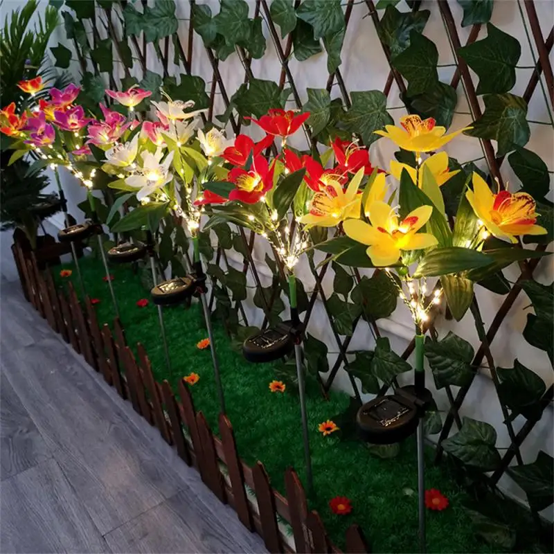 Лампа на солнечной батарее светодиодный Orchid, наружное освещение, водонепроницаемый светильник для газона, светильник Теплый напольный светильник с датчиком, украшение для сада, парка, дорожек
Лампа на солнечной батарее светодиодный Orchid, наружное освещение, водонепроницаемый светильник для газона, светильник Теплый напольный светильник с датчиком, украшение для сада, парка, дорожек