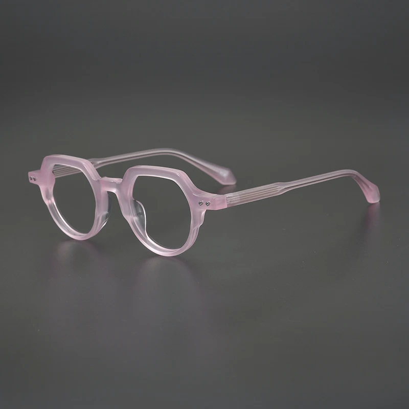 Designer Brand Hand-made Polygon Eyeglasses Frame Red Round Japanese Style Men Glasses Women Sakura Pink Irregular Eyewear
Designer Brand Hand-made Polygon Eyeglasses Frame Red Round Japanese Style Men Glasses Women Sakura Pink Irregular Eyewear