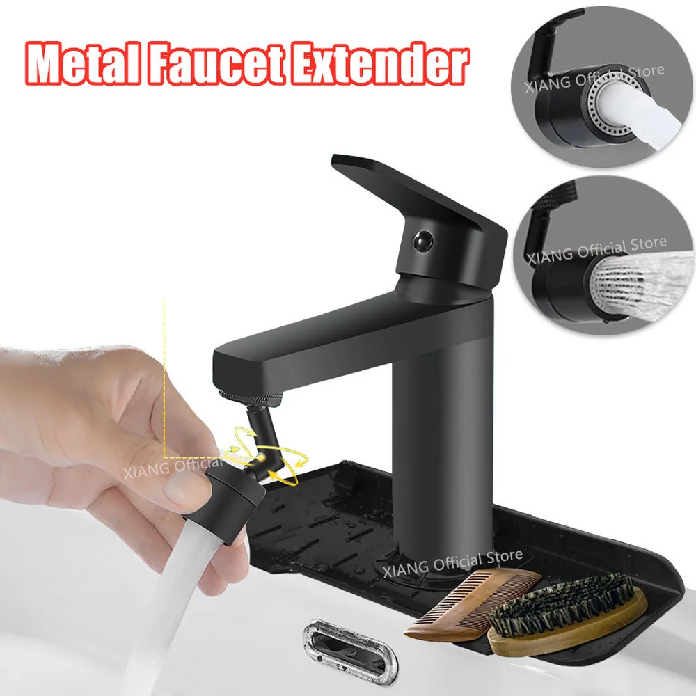 720° Black Rotatable Faucet Aerator Extender Plastic Splash Filter Faucets Bubbler Nozzle Robotic Arm for Kitchen Bathroom
720° Black Rotatable Faucet Aerator Extender Plastic Splash Filter Faucets Bubbler Nozzle Robotic Arm for Kitchen Bathroom