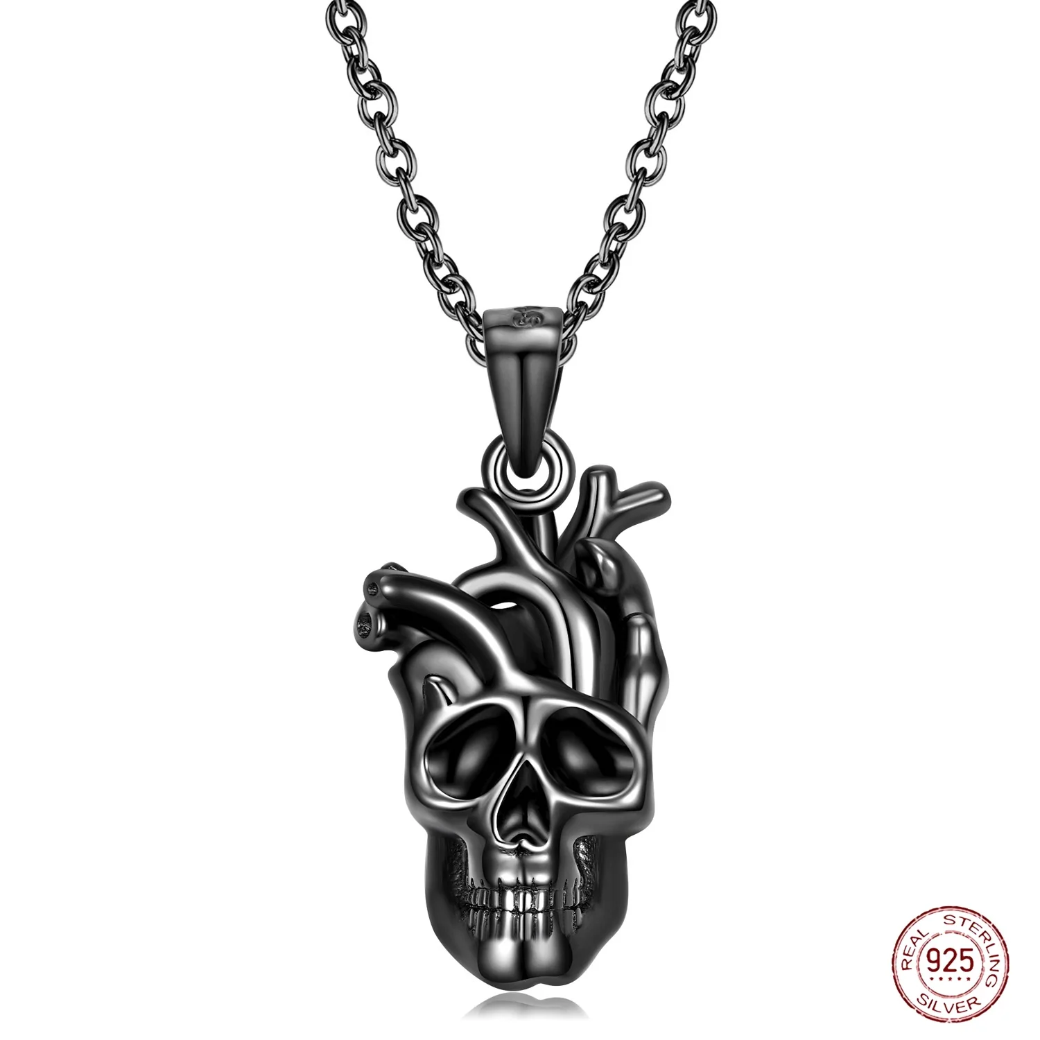 925 Sterling Silver Heart Branch Skull Necklace For Women Fashion Personality Collarbone Chain Pandora Making Jewelry DIY
925 Sterling Silver Heart Branch Skull Necklace For Women Fashion Personality Collarbone Chain Pandora Making Jewelry DIY