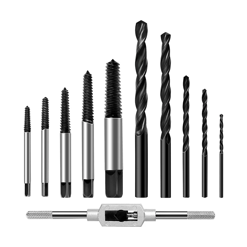 11Pcs Screw Extractor For Removing Damaged,Drills For Removing Broken Screws Or Fasteners,Furniture And Renovation Tools
11Pcs Screw Extractor For Removing Damaged,Drills For Removing Broken Screws Or Fasteners,Furniture And Renovation Tools
