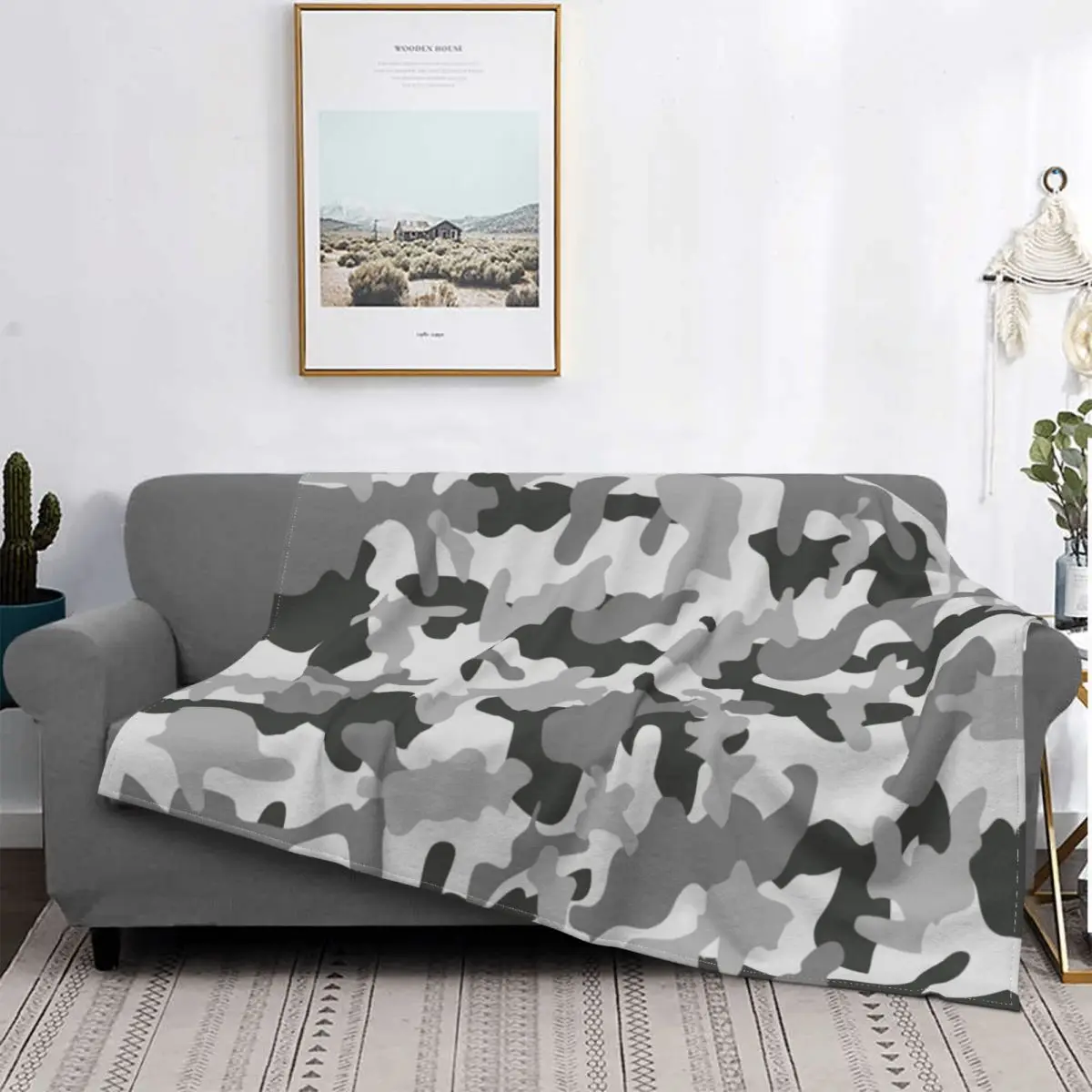 Camouflage Military Grey Pattern Fleece Blanket Army Camo Funny Throw Blanket for Home 125*100cm
Camouflage Military Grey Pattern Fleece Blanket Army Camo Funny Throw Blanket for Home 125*100cm