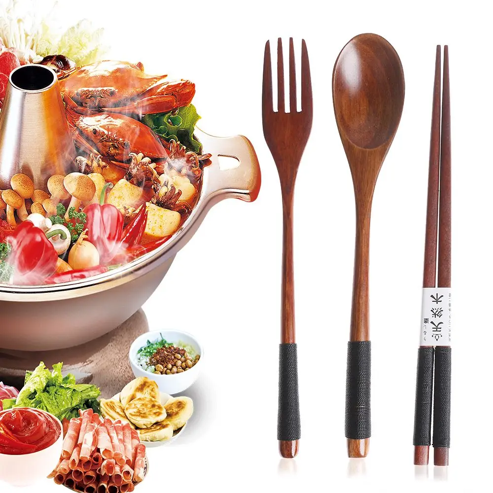 Spoon Fork Chopsticks Portable Tableware Wooden Cutlery Sets Travel Dinnerware Suit Environmental with Cloth Pack Gift
Spoon Fork Chopsticks Portable Tableware Wooden Cutlery Sets Travel Dinnerware Suit Environmental with Cloth Pack Gift