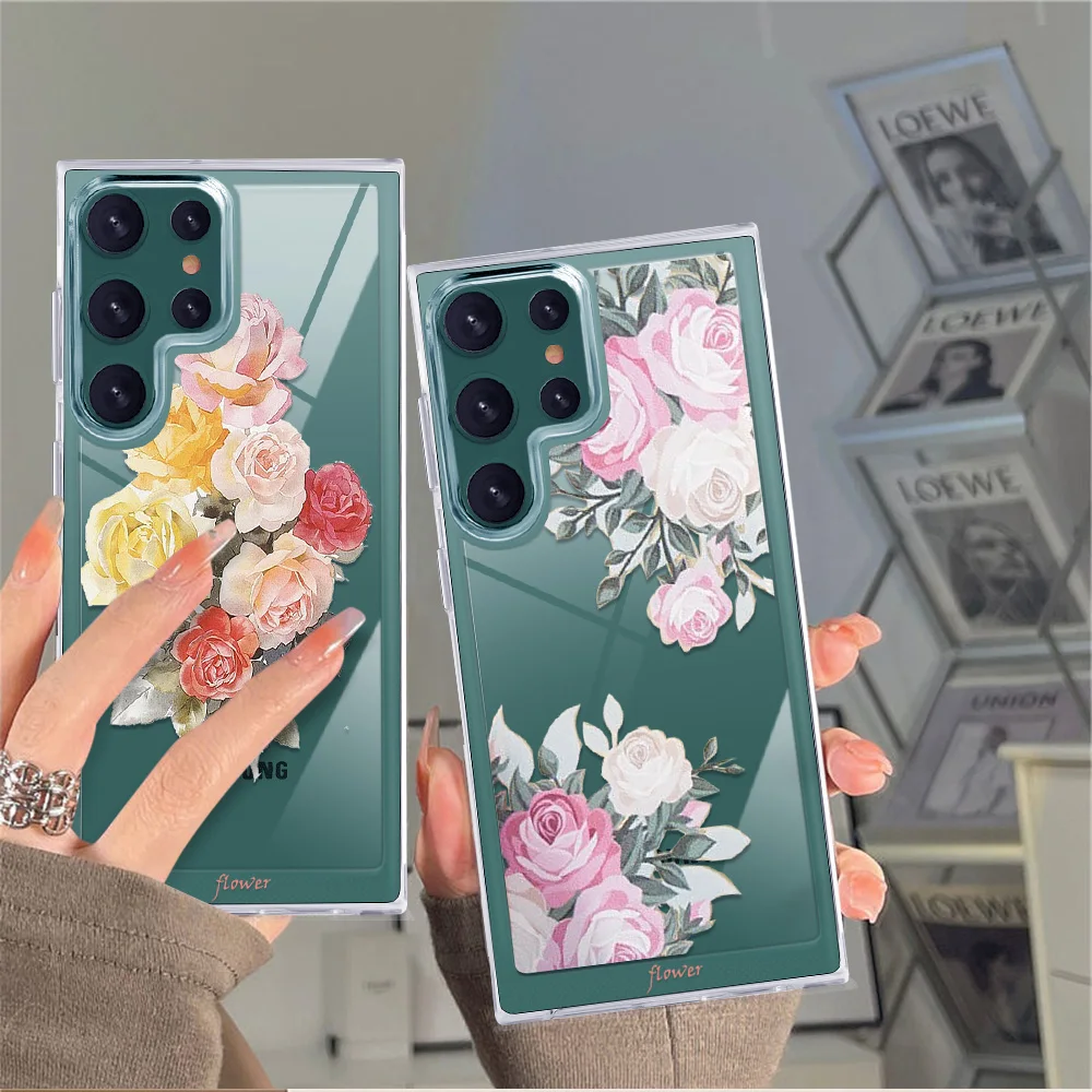 For SAMSUNG Galaxy S22 Flower Phone Case for Samsung S22Plus S22Ultra Luxury Transparent PC+TPU Case Back Shell Covers Fundas
For SAMSUNG Galaxy S22 Flower Phone Case for Samsung S22Plus S22Ultra Luxury Transparent PC+TPU Case Back Shell Covers Fundas