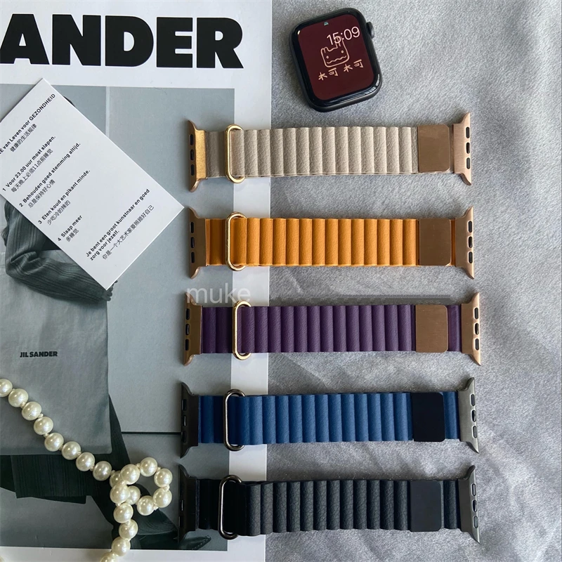 Fashion Magnetic Leather Strap For Apple Watch Band 44mm 40mm 41 45mm 42mm 38mm Bracelet For iWatch Series 7 6 SE 5 4 3 2 Strap
Fashion Magnetic Leather Strap For Apple Watch Band 44mm 40mm 41 45mm 42mm 38mm Bracelet For iWatch Series 7 6 SE 5 4 3 2 Strap