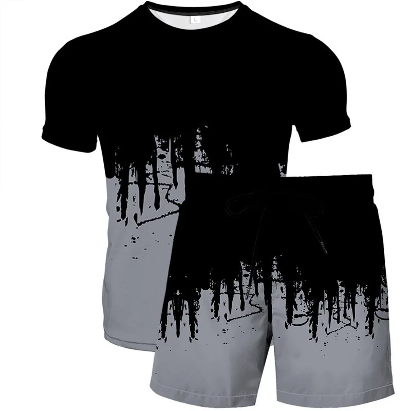 2022 Fashion New Men's 3D Printing Short Sleeve+Shorts Two-piece Abstract Painted T-Shirt Suit Men's Casual Trend Sportswear Set
2022 Fashion New Men's 3D Printing Short Sleeve+Shorts Two-piece Abstract Painted T-Shirt Suit Men's Casual Trend Sportswear Set