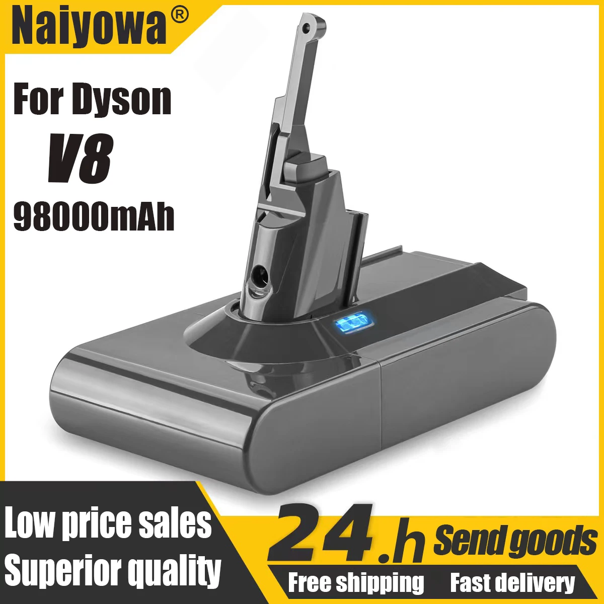 Dyson V8 21.6V 98000mAh Replacement Battery for Dyson V8 Absolute Cord-Free Vacuum Handheld Vacuum Cleaner Dyson V8 Battery 
Dyson V8 21.6V 98000mAh Replacement Battery for Dyson V8 Absolute Cord-Free Vacuum Handheld Vacuum Cleaner Dyson V8 Battery