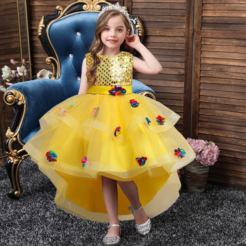Elegant Trailing Girls Birthday Dresses Sequins Wedding Gown for 10 Years Old Flower Girls Tutu Dress for Party
Elegant Trailing Girls Birthday Dresses Sequins Wedding Gown for 10 Years Old Flower Girls Tutu Dress for Party