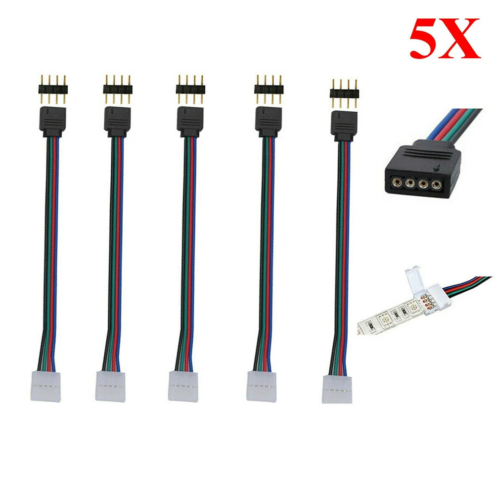 5x Car 4PIN Male/Female Connector Wire Cable 9cm Accessories For 3528 5050 RGB LED Strip Light Connector Cable Equippments
5x Car 4PIN Male/Female Connector Wire Cable 9cm Accessories For 3528 5050 RGB LED Strip Light Connector Cable Equippments