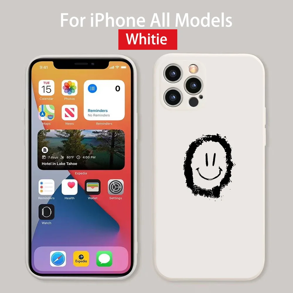 Smiling Face Color Liquid Silicone Cases for iPhone 11 12 13 Pro Max 13 12 Mini XS XR Max 8 7Plus 6S 6 Plus SE 2020 Cover Funda
Smiling Face Color Liquid Silicone Cases for iPhone 11 12 13 Pro Max 13 12 Mini XS XR Max 8 7Plus 6S 6 Plus SE 2020 Cover Funda