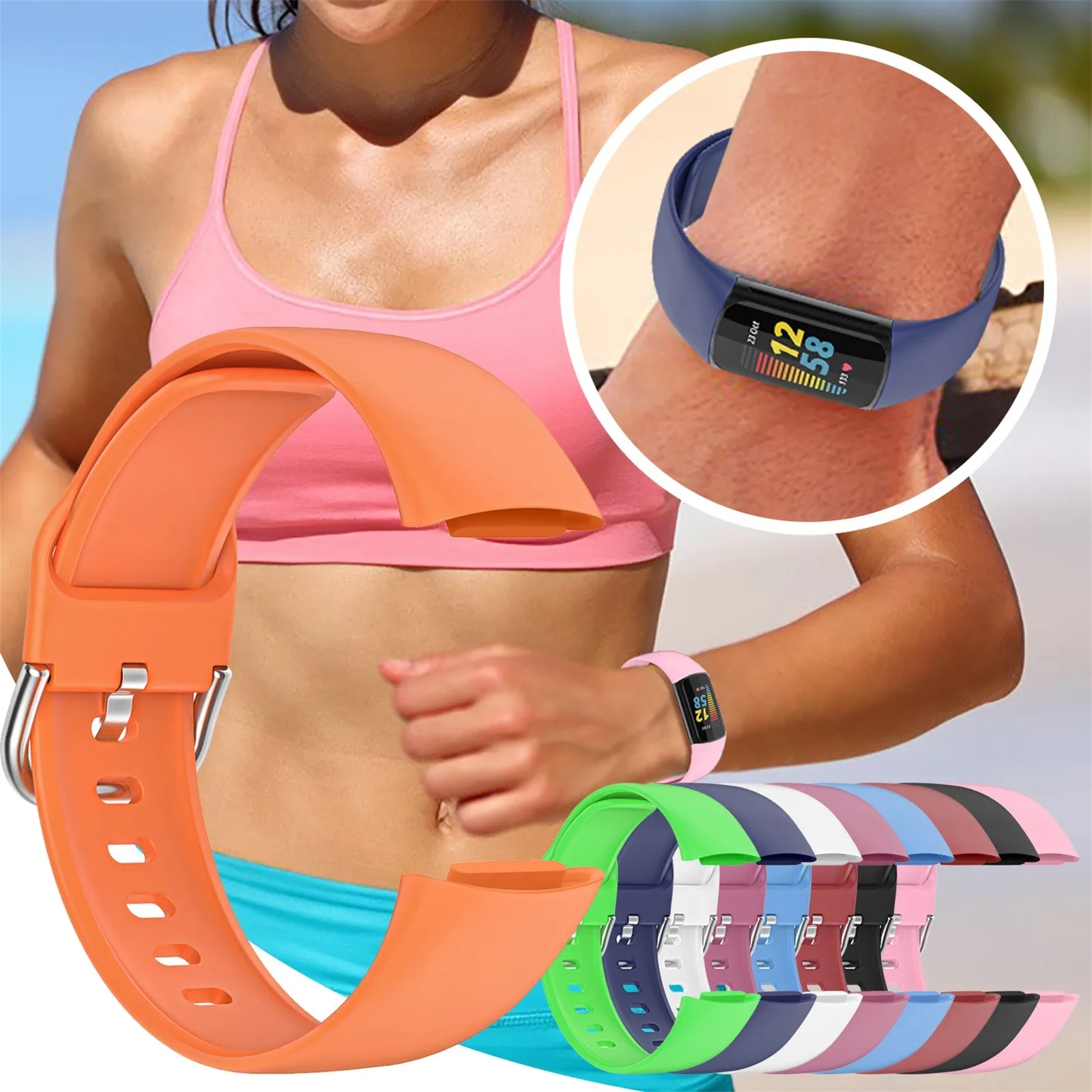 2022 New Fashion Colorful Accessories TPU Solid Color Sports Watch Strap For Fitbit Charge 5 Watch Replacement Strap
2022 New Fashion Colorful Accessories TPU Solid Color Sports Watch Strap For Fitbit Charge 5 Watch Replacement Strap