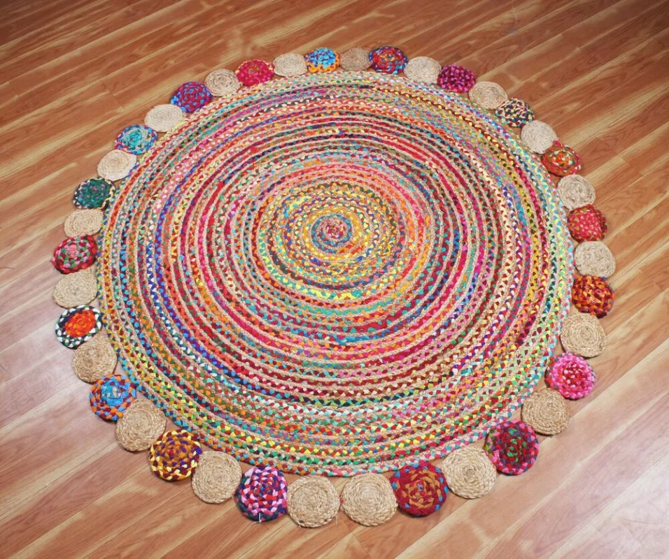 Jute Rug Living Room Carpet Indian Handmade Cotton Beige Carpets 5x5 9x9 Ft Round Rugs Bedroom Home Decor Carpet
Jute Rug Living Room Carpet Indian Handmade Cotton Beige Carpets 5x5 9x9 Ft Round Rugs Bedroom Home Decor Carpet