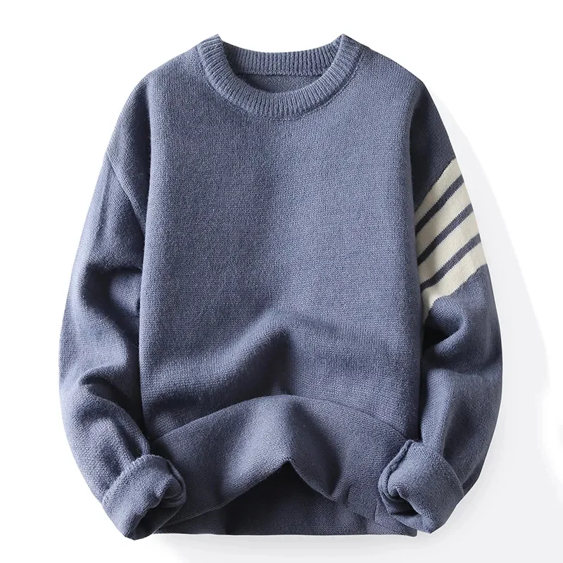Autumn Winter New Round Neck Long Sleeve Fashion Sweater Man High Street Contrast Cor Striped Patchwork Loose All-match Tops
Autumn Winter New Round Neck Long Sleeve Fashion Sweater Man High Street Contrast Cor Striped Patchwork Loose All-match Tops