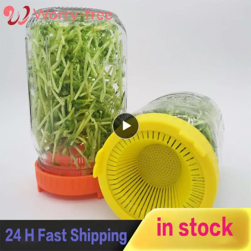

Mesh Sprouting Lid Seed Crop Wide Mouth Germination Cover Pp Plant Split Cover Food Grade Seed Germination Cover 9.2x9.2x2.5cm
