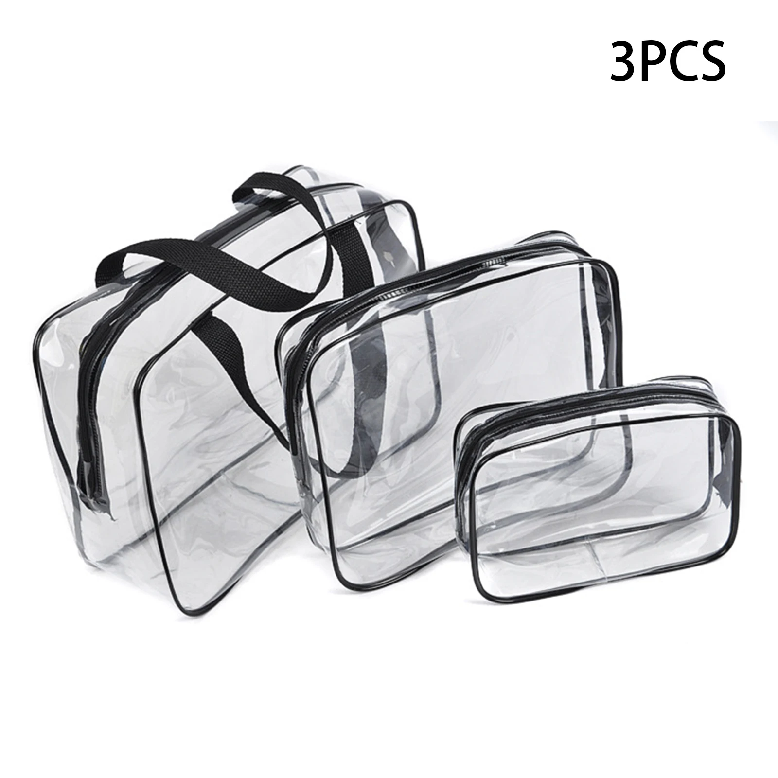 Прозрачная женская косметичка, дорожный Органайзер из ПВХ на молнии, водонепроницаемый мешок для косметики в ванную комнату, 3 шт.
Прозрачная женская косметичка, дорожный Органайзер из ПВХ на молнии, водонепроницаемый мешок для косметики в ванную комнату, 3 шт.