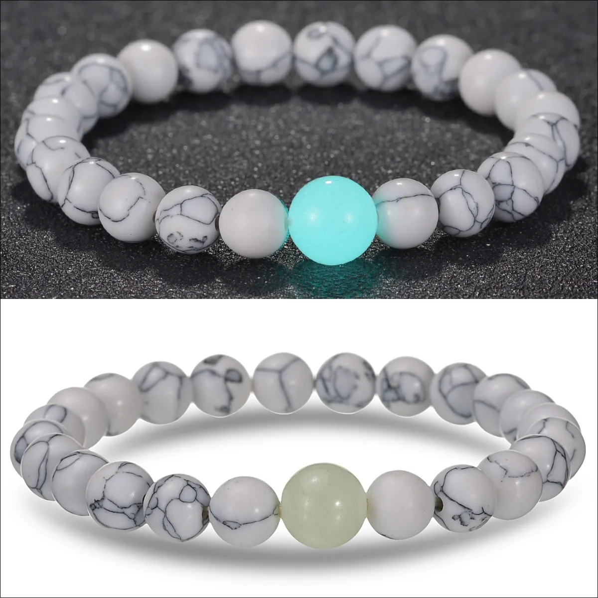 Natural White Lava Rock Stone Beaded Men Bracelet Fashion Blue Luminous Fluorescent Beads Bracelets for Women Jewelry Pulseira
Natural White Lava Rock Stone Beaded Men Bracelet Fashion Blue Luminous Fluorescent Beads Bracelets for Women Jewelry Pulseira