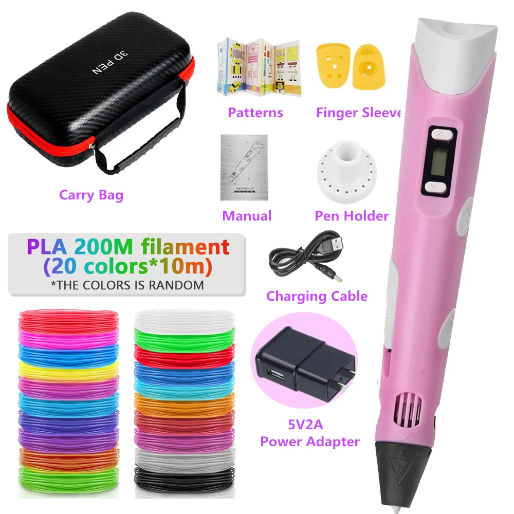 DIY 3D Pen Set 3d Print Pen With PLA Filament Children Creative Educational Toy Christmas Birthday Gift For Child
DIY 3D Pen Set 3d Print Pen With PLA Filament Children Creative Educational Toy Christmas Birthday Gift For Child