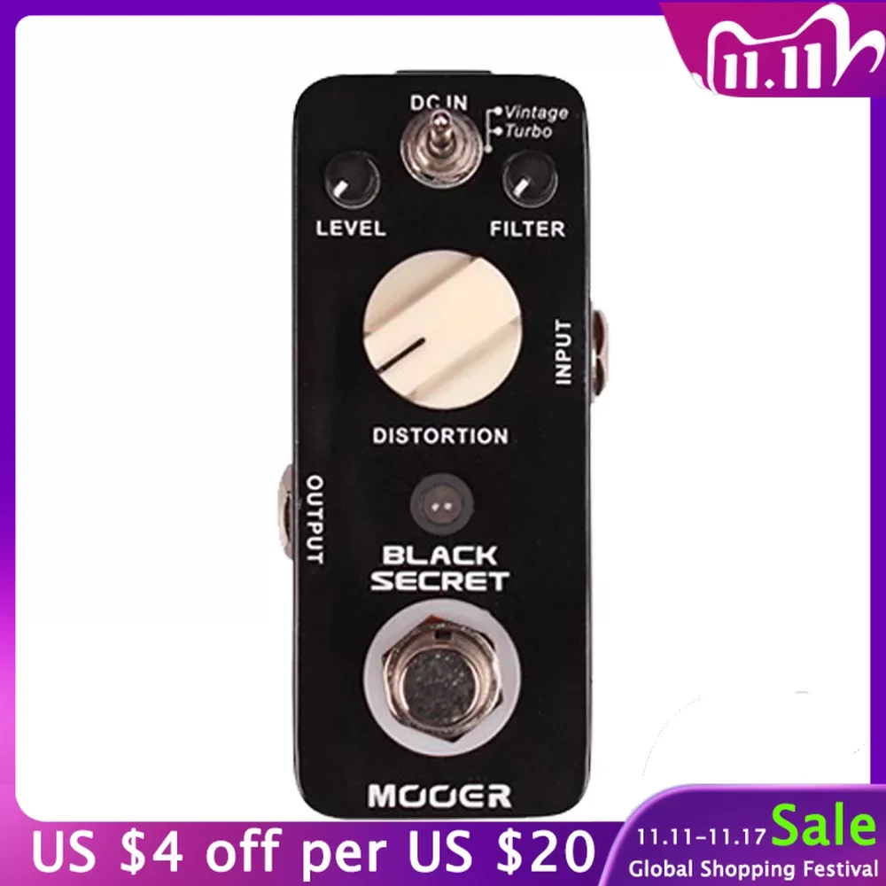 MOOER Black Secret Electric Guitar Effect Pedal Distortion 2 Working Modes Mini Pedal True Bypass Guitar Parts & Accessories
MOOER Black Secret Electric Guitar Effect Pedal Distortion 2 Working Modes Mini Pedal True Bypass Guitar Parts & Accessories