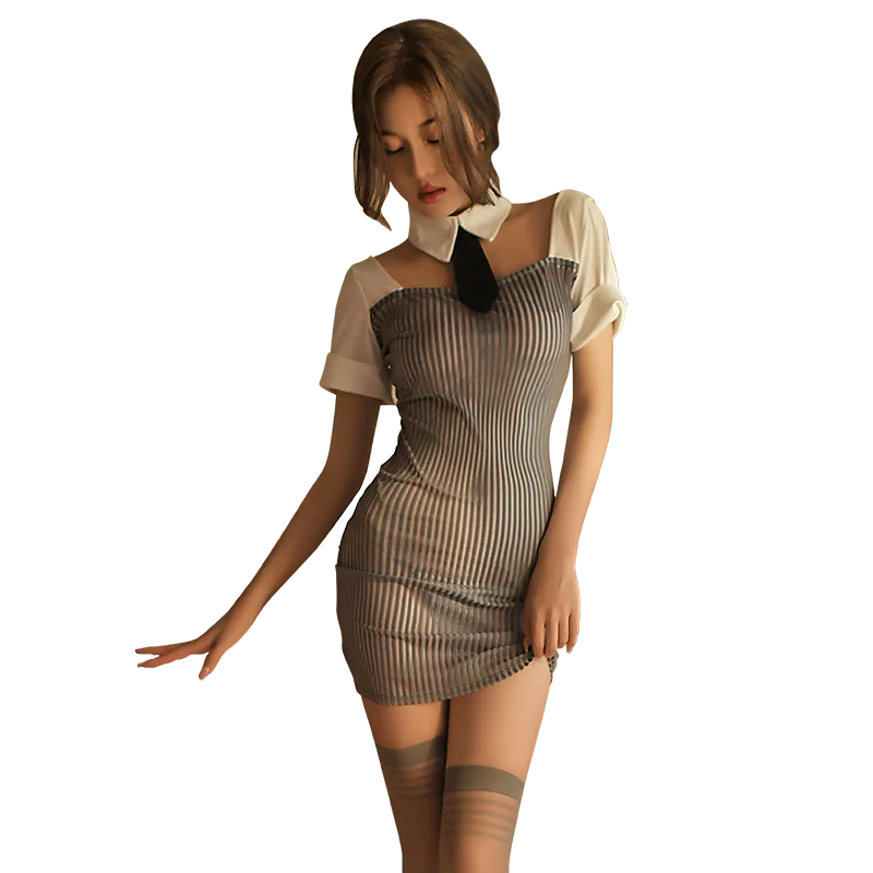 Cosplay Sexy Lingerie Office Uniform Woman Nightclub Erotic Dress Stripe Perspective Secretary Costumes Hot Adult Game Sleepwear
Cosplay Sexy Lingerie Office Uniform Woman Nightclub Erotic Dress Stripe Perspective Secretary Costumes Hot Adult Game Sleepwear