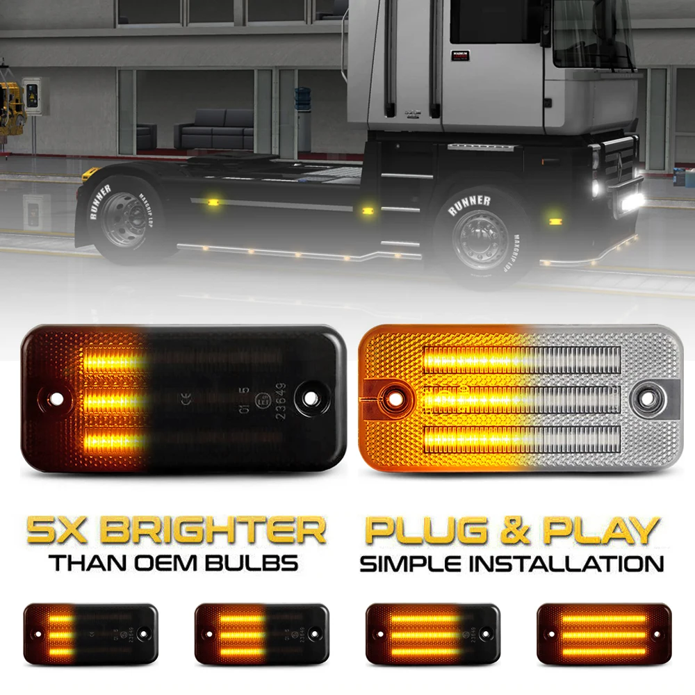 LED Dynamic Side Marker Lamp Fender Blinker Signal Light Trucks For Renault Magnum Premium Midlum Midliner Volvo FE FL MAN F2000
LED Dynamic Side Marker Lamp Fender Blinker Signal Light Trucks For Renault Magnum Premium Midlum Midliner Volvo FE FL MAN F2000