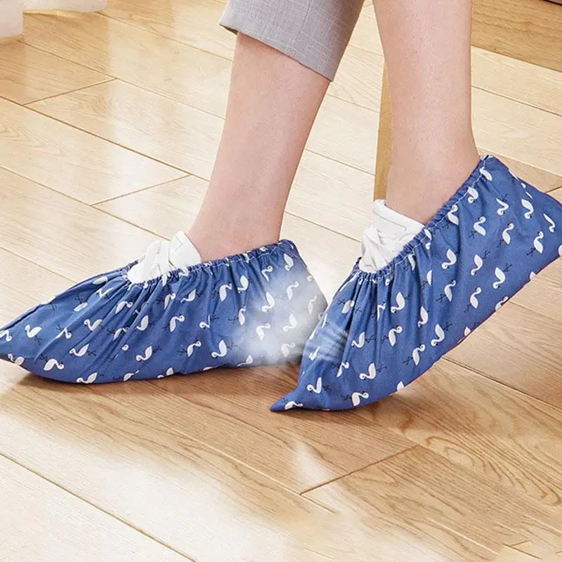 Washed Thicken Reusable Elastic Shoe Cover Home Indoor Antiskid Overshoes Student Non-woven Solid Color Dust Proof Feet Cover
Washed Thicken Reusable Elastic Shoe Cover Home Indoor Antiskid Overshoes Student Non-woven Solid Color Dust Proof Feet Cover