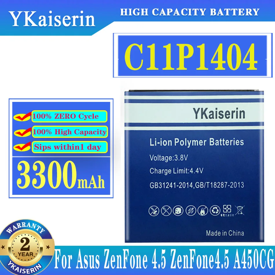 For Asus C11P1404 Battery For ASUS ZenFone 4 ZenFone4 A400CG ZenFone Go 4.5 ZC451TG Z00SD Mobile Phone High Quality 3300mAh
For Asus C11P1404 Battery For ASUS ZenFone 4 ZenFone4 A400CG ZenFone Go 4.5 ZC451TG Z00SD Mobile Phone High Quality 3300mAh