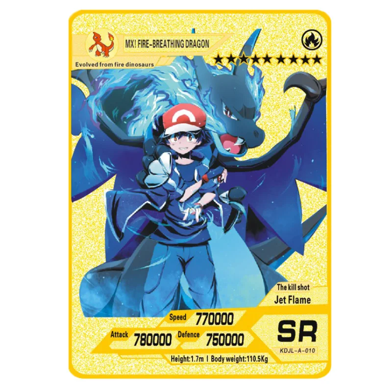 Pokemon Cards Gold Metal GX EX Vmax Energy Card Charizard Pikachu Rare Collection Battle Game Trainer Card Child Cartoons Toys
Pokemon Cards Gold Metal GX EX Vmax Energy Card Charizard Pikachu Rare Collection Battle Game Trainer Card Child Cartoons Toys
