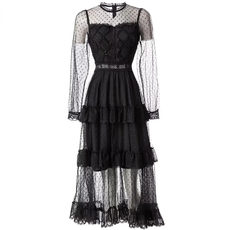 Dresses For Women 2023 Runway Luxury Designer High Quality Elegant Summer O-Neck Net Yarn Long Sleeve Cascading Flounces Dress
Dresses For Women 2023 Runway Luxury Designer High Quality Elegant Summer O-Neck Net Yarn Long Sleeve Cascading Flounces Dress
