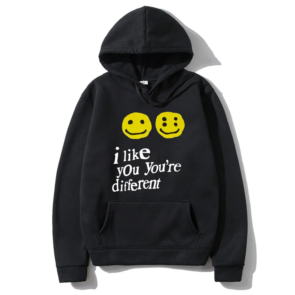 

Graffiti Smile Printed Hoodies High Quality Cotton LIKE YOU Kanye Hip Hop Sweatshirt Large Sizes Available For Men and Women