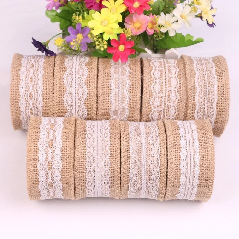 Lace Jute Ribbon Roll DIY Handmade Wedding Craft Christmas Decorations Halloween Ribbon Crafts Diy Materials for Sewing
Lace Jute Ribbon Roll DIY Handmade Wedding Craft Christmas Decorations Halloween Ribbon Crafts Diy Materials for Sewing