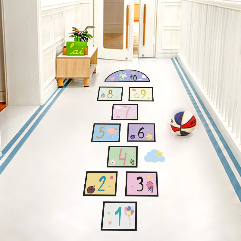 Hopscotch Removable Floor Stickers Grid Number Game Kindergarten Kids Room Cartoon Wall Stickers Waterproof Self-Glue
Hopscotch Removable Floor Stickers Grid Number Game Kindergarten Kids Room Cartoon Wall Stickers Waterproof Self-Glue