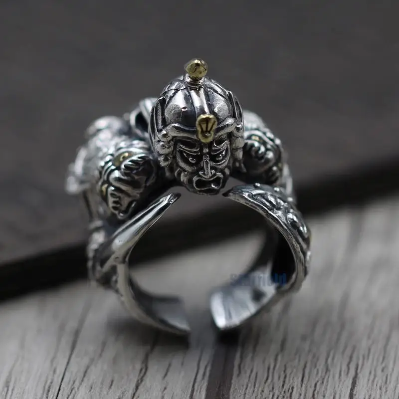 Thai Silver Unique Personality Changsheng General Zhao Zilong Ring Ring men's Ring S925 Sterling Silver
Thai Silver Unique Personality Changsheng General Zhao Zilong Ring Ring men's Ring S925 Sterling Silver