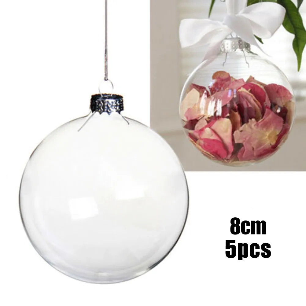 8-10mm 10 Pairs Clear Fillable Plastic Ball Home Decoration Wedding Party Garden DIY Decor Big Christmas Tree Hanging Ornament 
8-10mm 10 Pairs Clear Fillable Plastic Ball Home Decoration Wedding Party Garden DIY Decor Big Christmas Tree Hanging Ornament