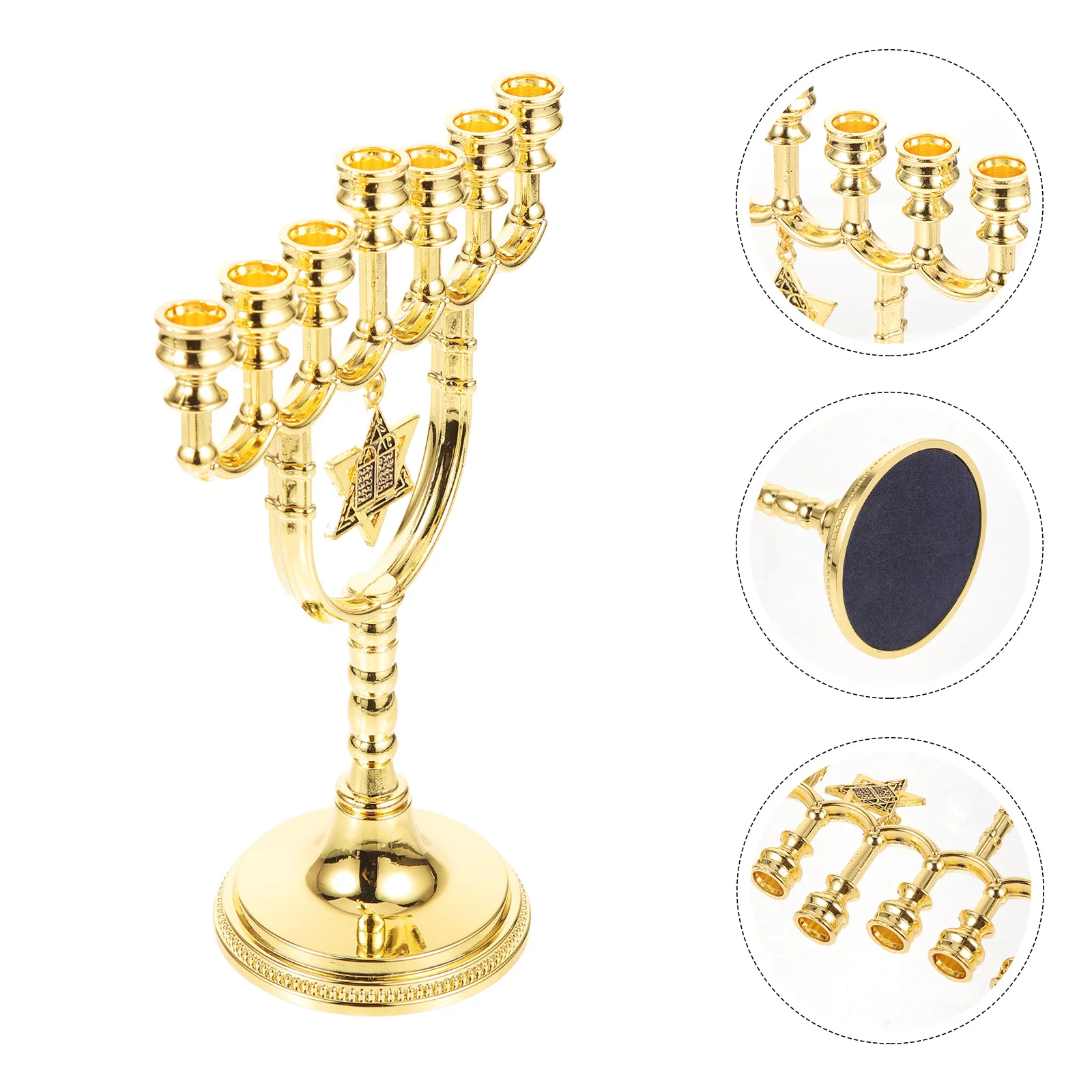 Seven Headed Candlestick Holders Table Centerpiece Decorations Conical Holiday Menorah Metal Dining Centerpieces
Seven Headed Candlestick Holders Table Centerpiece Decorations Conical Holiday Menorah Metal Dining Centerpieces