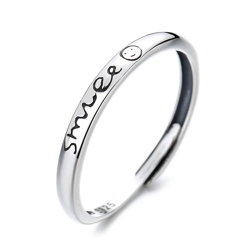 582J ZFSILVER Silver S925 Fashion Luxury Trendy Adjustable Retro Simple Letter Smile Face Rings For Girls Women Wedding Jewelry
582J ZFSILVER Silver S925 Fashion Luxury Trendy Adjustable Retro Simple Letter Smile Face Rings For Girls Women Wedding Jewelry