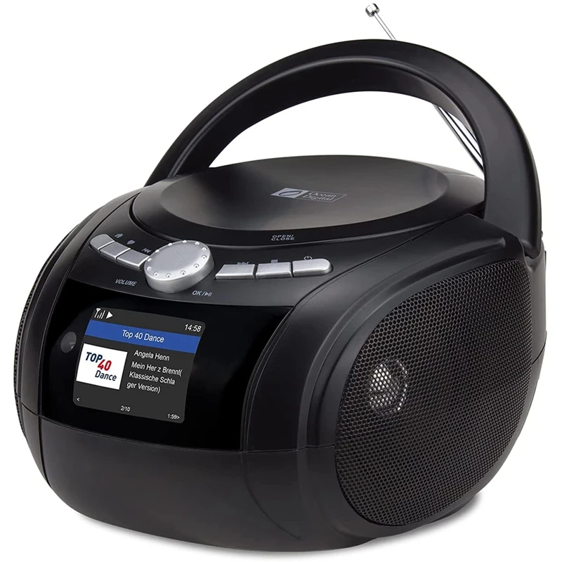 Портативный стерео CD Boombox, Интернет-радио, FM-радио, CD-плеер с USB-воспроизведением, Bluetooth-воспроизведением, Aux вход, вилка стандарта США
Портативный стерео CD Boombox, Интернет-радио, FM-радио, CD-плеер с USB-воспроизведением, Bluetooth-воспроизведением, Aux вход, вилка стандарта США
