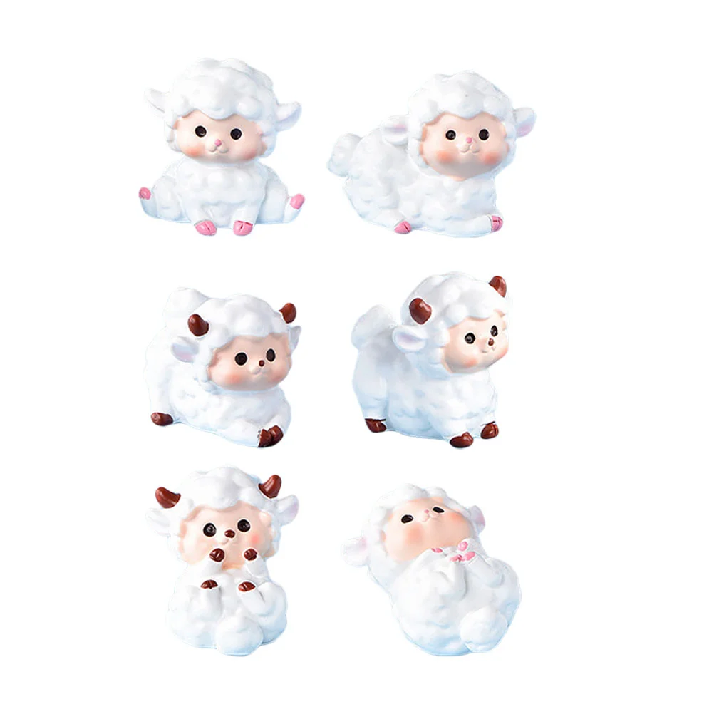 6Pcs Resin Craft Resin Sheep Model Cartoon Sheep Home Sheep Decoration for Bedroom Living Room 
6Pcs Resin Craft Resin Sheep Model Cartoon Sheep Home Sheep Decoration for Bedroom Living Room