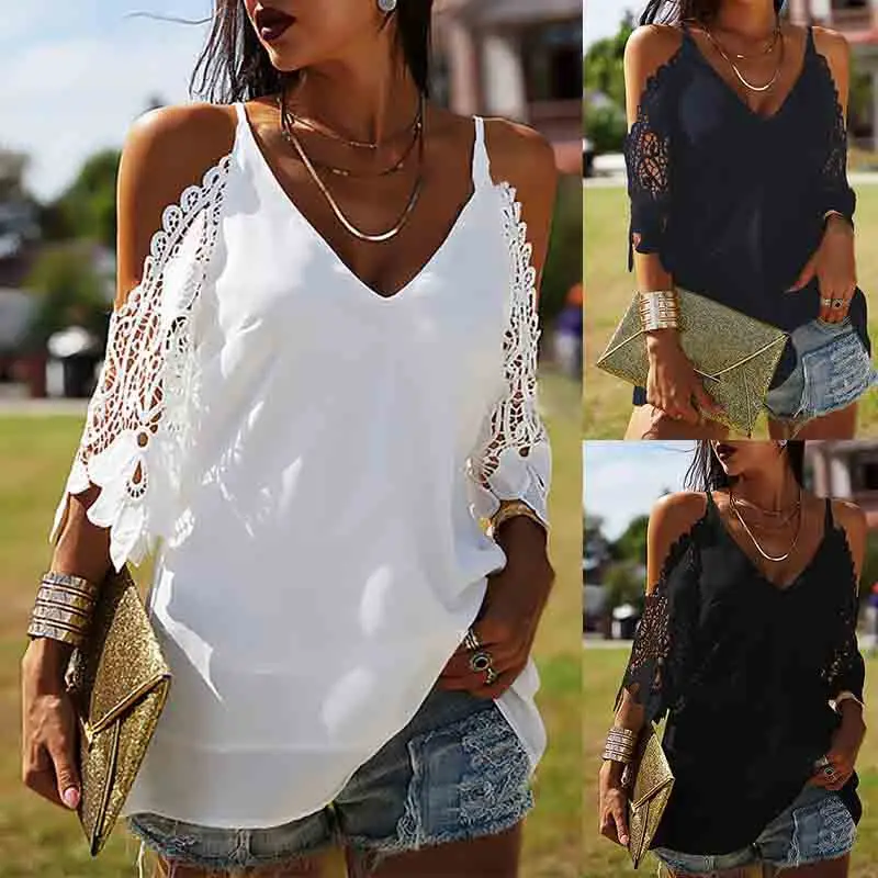 Spring and summer 2022 new women's V-neck solid suspender loose casual T-shirt women's top
Spring and summer 2022 new women's V-neck solid suspender loose casual T-shirt women's top