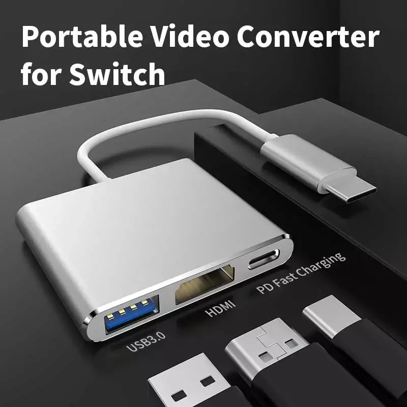 4K HDMI-Compatible 3in1 Expansion Station Adapter For Nintendo Switch 1080P HD Video Converter Charging Portable Dock For Switch
4K HDMI-Compatible 3in1 Expansion Station Adapter For Nintendo Switch 1080P HD Video Converter Charging Portable Dock For Switch