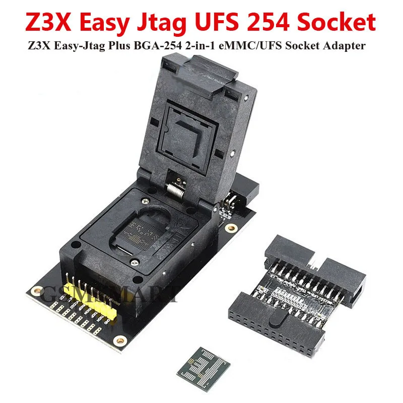 Оригинальный адаптер Easy JTAG UFS BGA-254 2-в-1 Socket с коробкой Z3X Jtag Plus