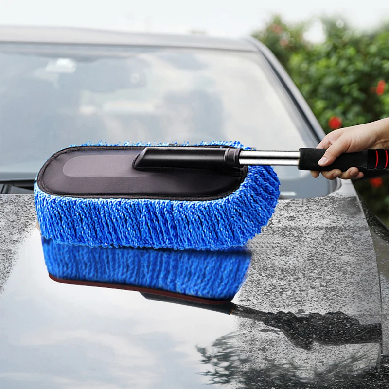 

Car Wash Mop Duster Car Brush duster Auto Mop dust Sweeping Telescopic Handle Soft Bristle Wax Brush Wax Tow Cleaning Tool