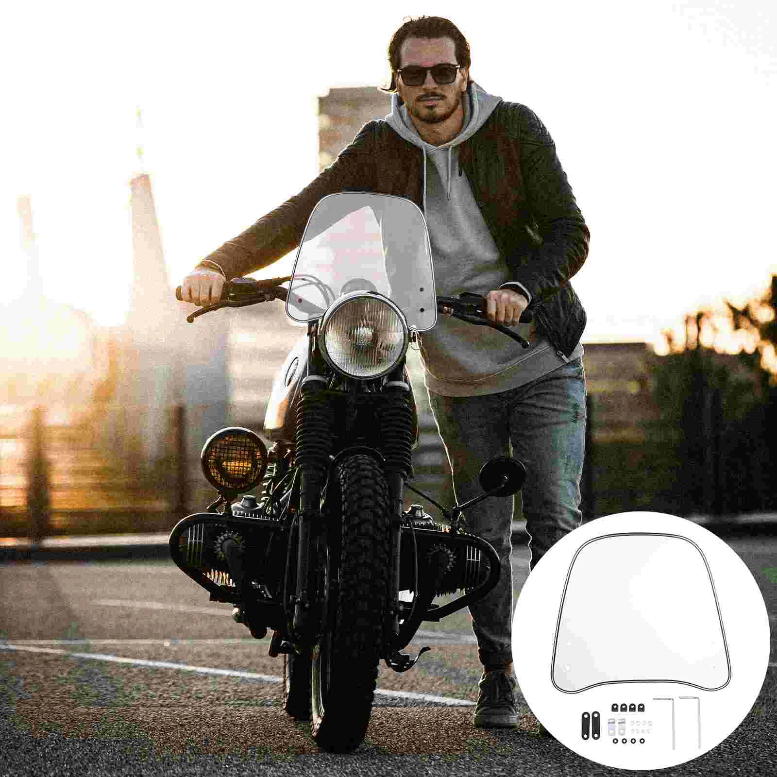 Motorcycle Windshield Clear Automatic Spoiler Glass Windproof Protector Scooter Windscreen
Motorcycle Windshield Clear Automatic Spoiler Glass Windproof Protector Scooter Windscreen