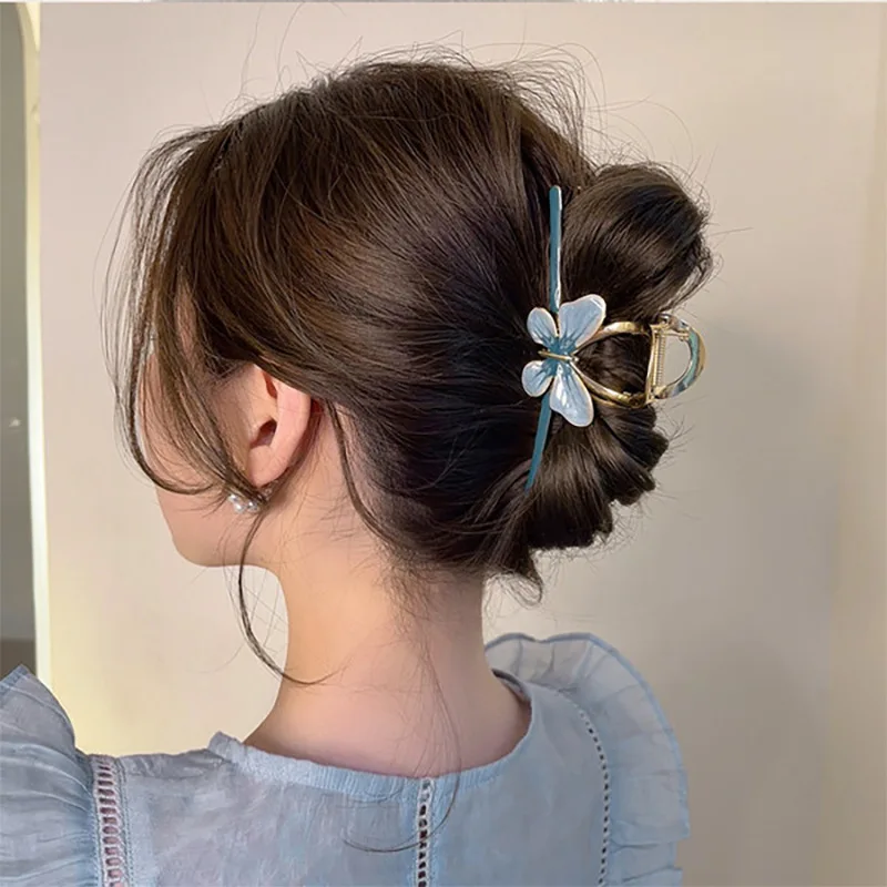 New Elegant Large Metal Butterfly Hair Claw Ponytail Women Korean Flowers Shark Alloy Hair Claw Clip Barrette Hair Accessories
New Elegant Large Metal Butterfly Hair Claw Ponytail Women Korean Flowers Shark Alloy Hair Claw Clip Barrette Hair Accessories