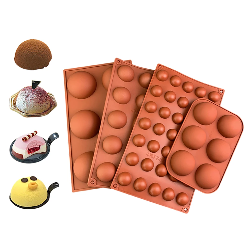 DIY Decorating Cake Random Tool Universal Round Shape Cake Mold Brown Half Ball Sphere Silicone Mold For Chocolate Dessert Mould
DIY Decorating Cake Random Tool Universal Round Shape Cake Mold Brown Half Ball Sphere Silicone Mold For Chocolate Dessert Mould
