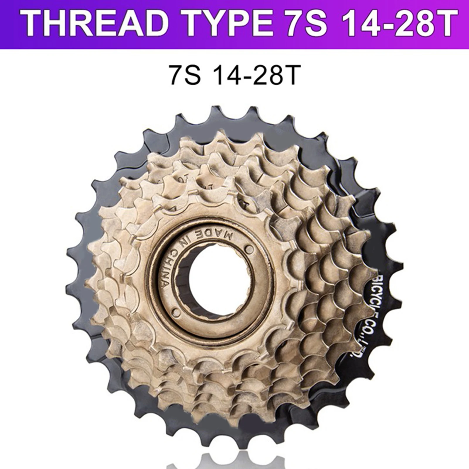 Speed Thread Type Sprocket MTB Bike THREAD TYPE 7/21 SPEED (14-28T) SPROCKET Bicycle Sprocket Cogs Durable Full Steel Design
Speed Thread Type Sprocket MTB Bike THREAD TYPE 7/21 SPEED (14-28T) SPROCKET Bicycle Sprocket Cogs Durable Full Steel Design