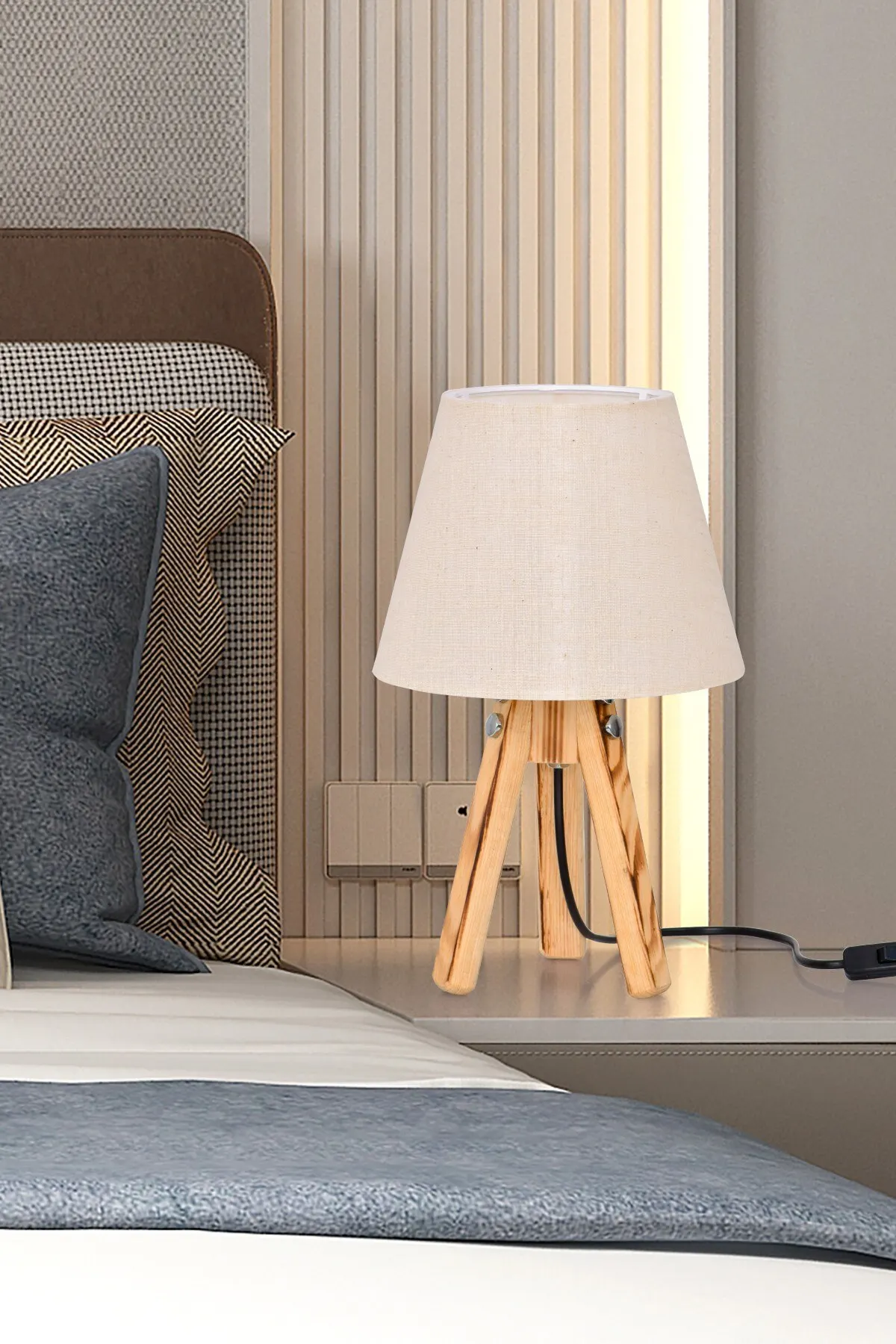 A & G Tripod lamp Shade Solid Wood Burning Foot and Beige Fabric Title,Table lamp, Desk lamp, bedside lamp, bedroom night lamp
A & G Tripod lamp Shade Solid Wood Burning Foot and Beige Fabric Title,Table lamp, Desk lamp, bedside lamp, bedroom night lamp
