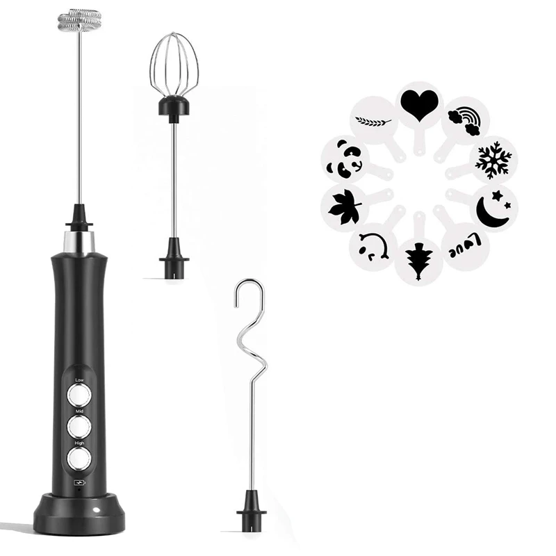 Mini Frother For Coffee,Milk Frother Handheld,Whisk Drink Mixer For Coffee Matcha USB Rechargeable With 10 Stencils
Mini Frother For Coffee,Milk Frother Handheld,Whisk Drink Mixer For Coffee Matcha USB Rechargeable With 10 Stencils
