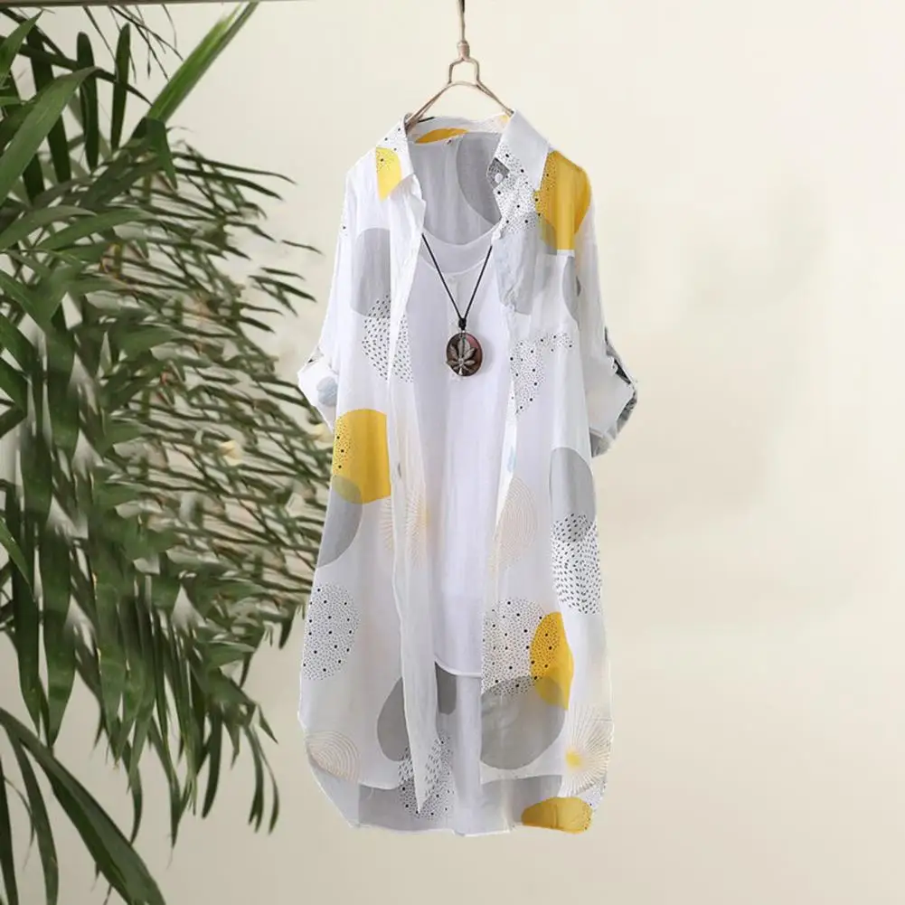 Long Sleeve Cardigan Stylish Women's Irregular Hem Long Cardigan Contrast Color Single-breasted Lapel Loose Fit Thin Printed
Long Sleeve Cardigan Stylish Women's Irregular Hem Long Cardigan Contrast Color Single-breasted Lapel Loose Fit Thin Printed