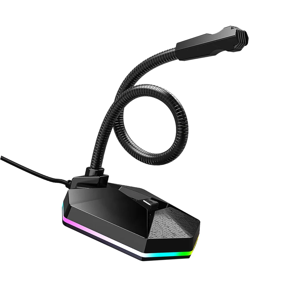 1PC Bendable USB Microphone Video Conference Microphone Drive-free Voice Chat Microphone Desktop Mini Luminous RGB Mic for Home
1PC Bendable USB Microphone Video Conference Microphone Drive-free Voice Chat Microphone Desktop Mini Luminous RGB Mic for Home